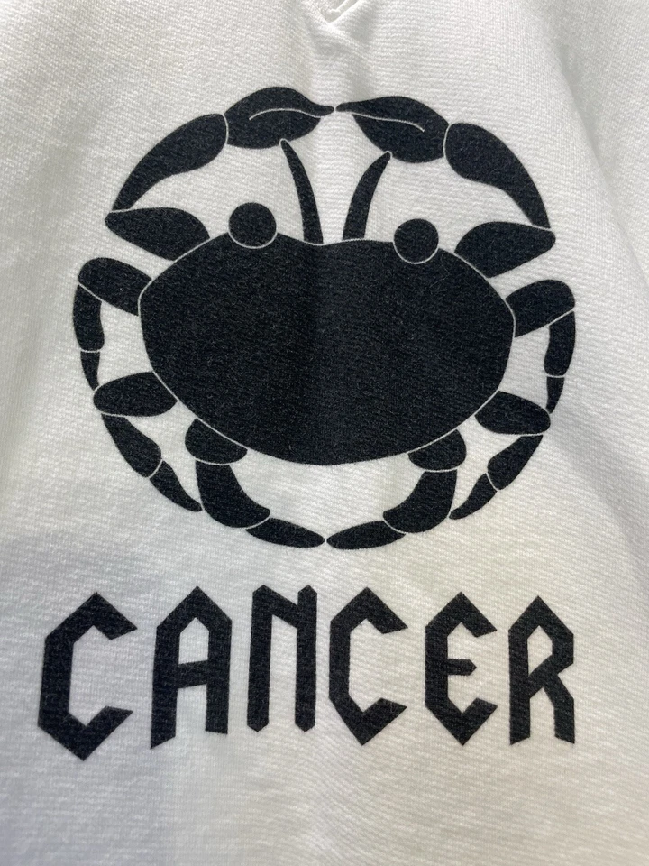 Sudadera Rebecca Minkoff Blanca De Gran Tamaño Elegante Negra Cáncer Astrología Gráfico Foto 2 de 4