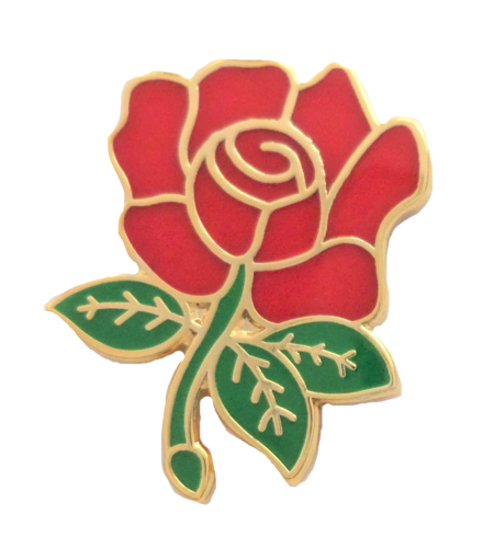 Hybride Thé Rose Rouge Broche Badge - 第 1/3 張圖片