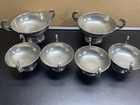 Etain French Pewter Rams Heads Loving Cup Trinket Dish and large Dish set of 6 — photo 2