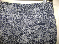 VINEYARD VINES PIQUE SKORT SHORTS WOMENS SZ 6 NAVY BLUE WHITE STRETCH COTTON EUC