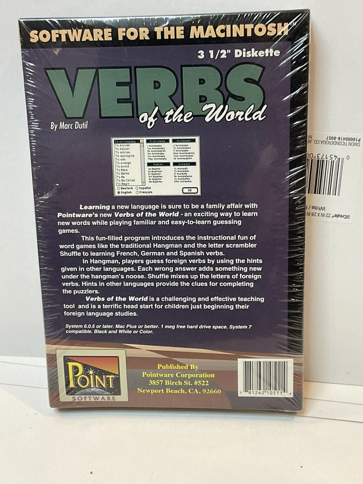 Old School Apple Macintosh Verbs Of The World NOS Sealed - Image 2 of 4
