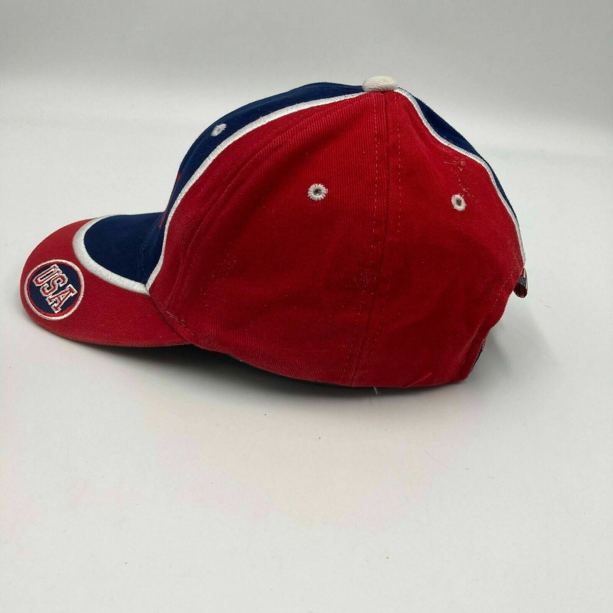 SD USA South Dakota Hat Cap Red White Blue Strap Back | eBay