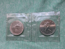 1989 RCM Canadian Maple Leaf 1 TR OZ. .9999 Silver Coins-Quantity 2 - Gem BU