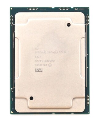 Intel Xeon Gold 5222 3.8GHz Quad-Core 16.5MB LGA3647 Processor P/N: SRF8V Tested
