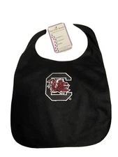 South Carolina Gamecocks NCAA Children's Bib Black & White 100% Cotton One Size