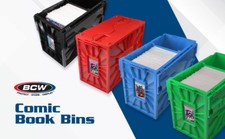 BCW COMIC BOOK SHORT STORAGE BOX Heavy Duty Plastic Stackable Bin MIX MATCH