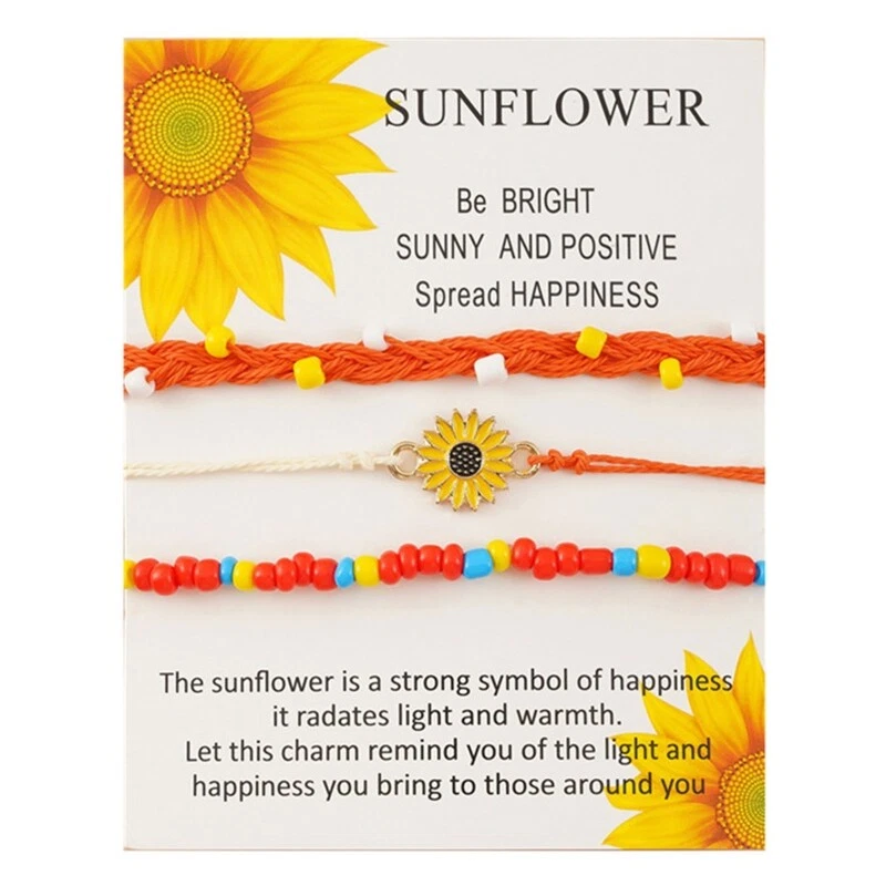 Sunflower string hotsell bracelet