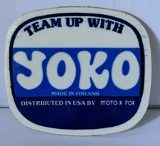 TEAM UP WITH YOKO ORiGINAL VINTAGE MOTO X MOTORCYCLE STICKERS