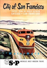 City Of San Francisco 1950 Southern Pacific Railroad Vintage Poster Print Art
