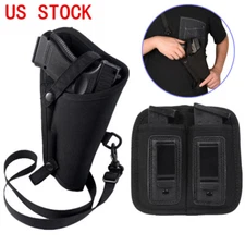 Tactical Cross Body Holster Chest Shoulder Pistol Pouch and IWB Double Mag Pouch