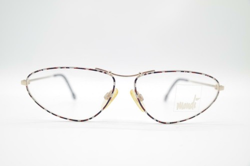 Lunettes Vintage Essilor 350 Argent Et Violet Bariolé - Monture Ovale NOS (New Old Stock), Unisexe