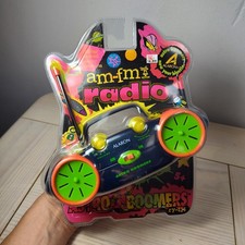 Radio d'epoca Nos Astro Boomers Mini Boombox Am Fm nuova sigillata 