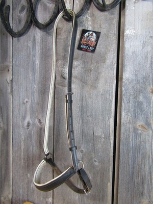 Black & White Leather English Caveson