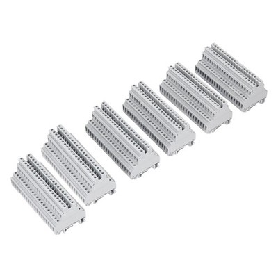 100 Pcs Din Rail Mount Dual Row Terminal Block Kabelminals Mit
