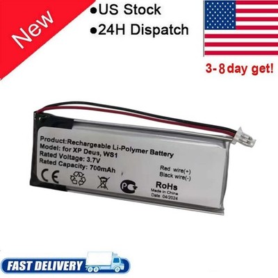Battery for XP Deus Metal Detector WS1 WS2 WS3 WS4 WS5, MI-4 Pinpointers