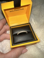 Goldsmiths 18ct White Gold Diamond Claw Set Eternity Ring