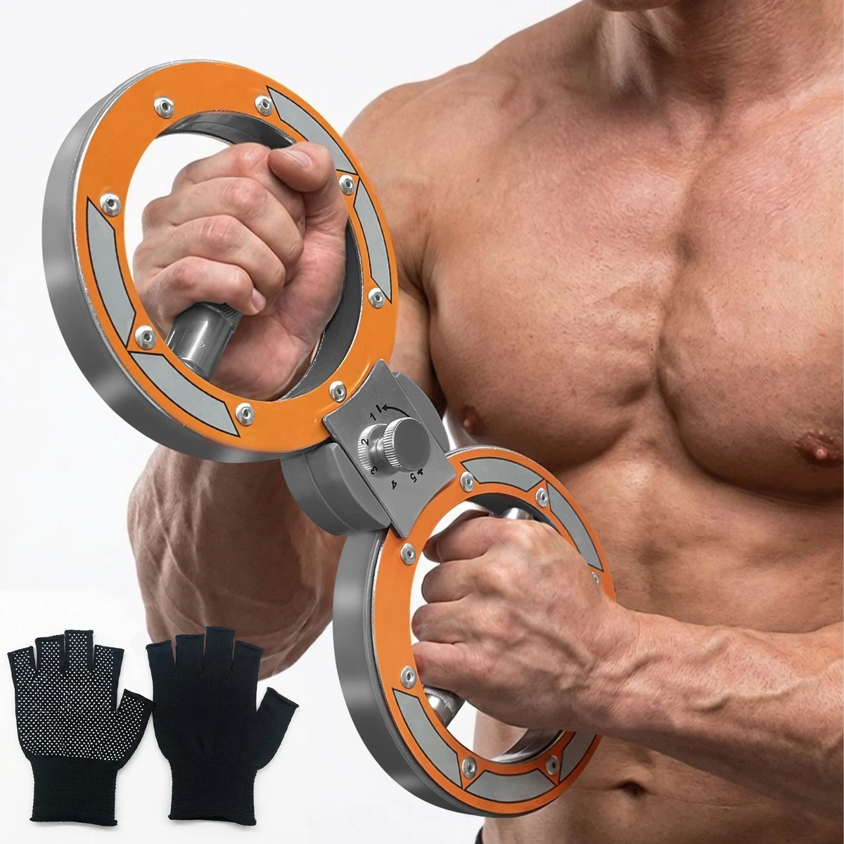 Chest Expander Réglable 20-100 Kg – U-Shape, Poignées Antidérapantes, Pour Musculation Bras, Poitrine, Épaules