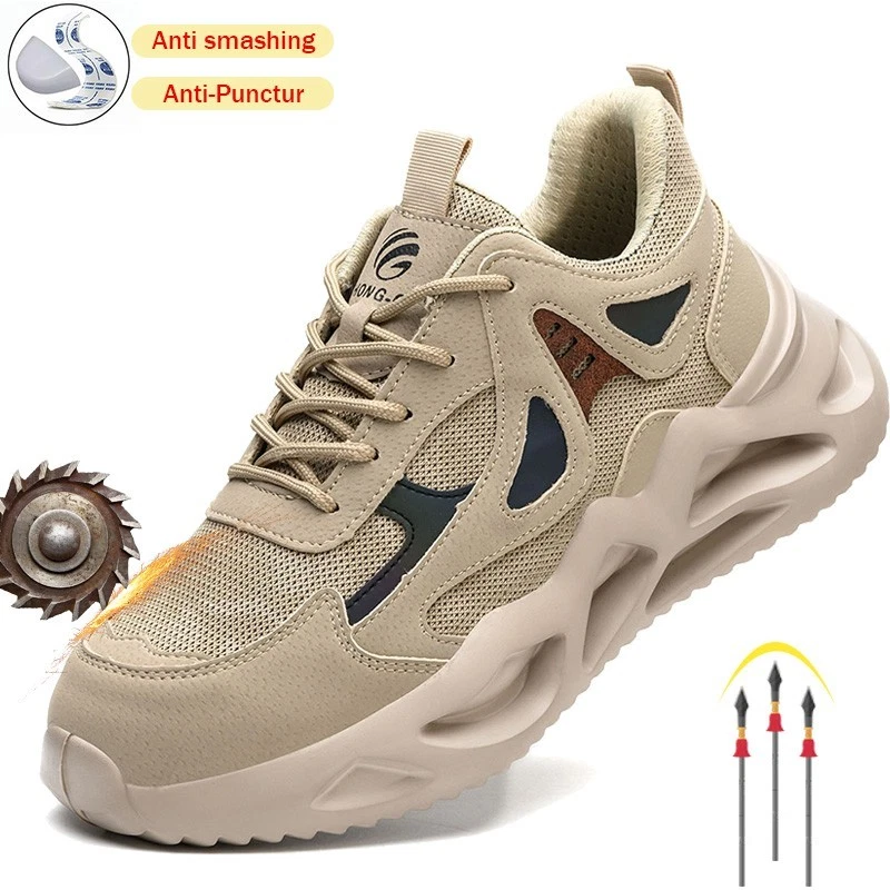 Mesh Lightweight Work Sneakers Steel Toe boots Men Safety Shoes Indestructible
Opens in a new window