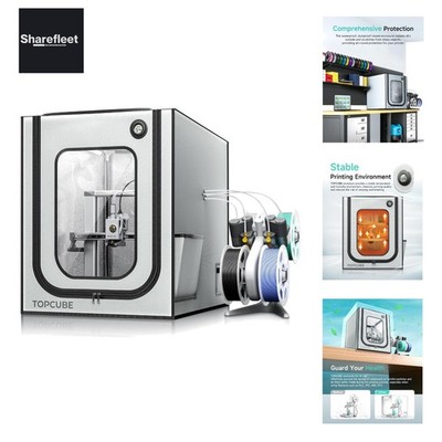 3D Drucker Gehäuse für Bambu Lab A1, 3D Drucker Abdeckung mit LED Licht, TOPC...