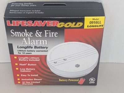 Kidde Lifesaver Gold Fire & Smoke Alarm With Hush Model 0916L Sealed