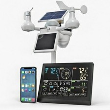 7-in-1 Wi-Fi Weather Station Solar Wireless Outdoor Sensor Color LCD