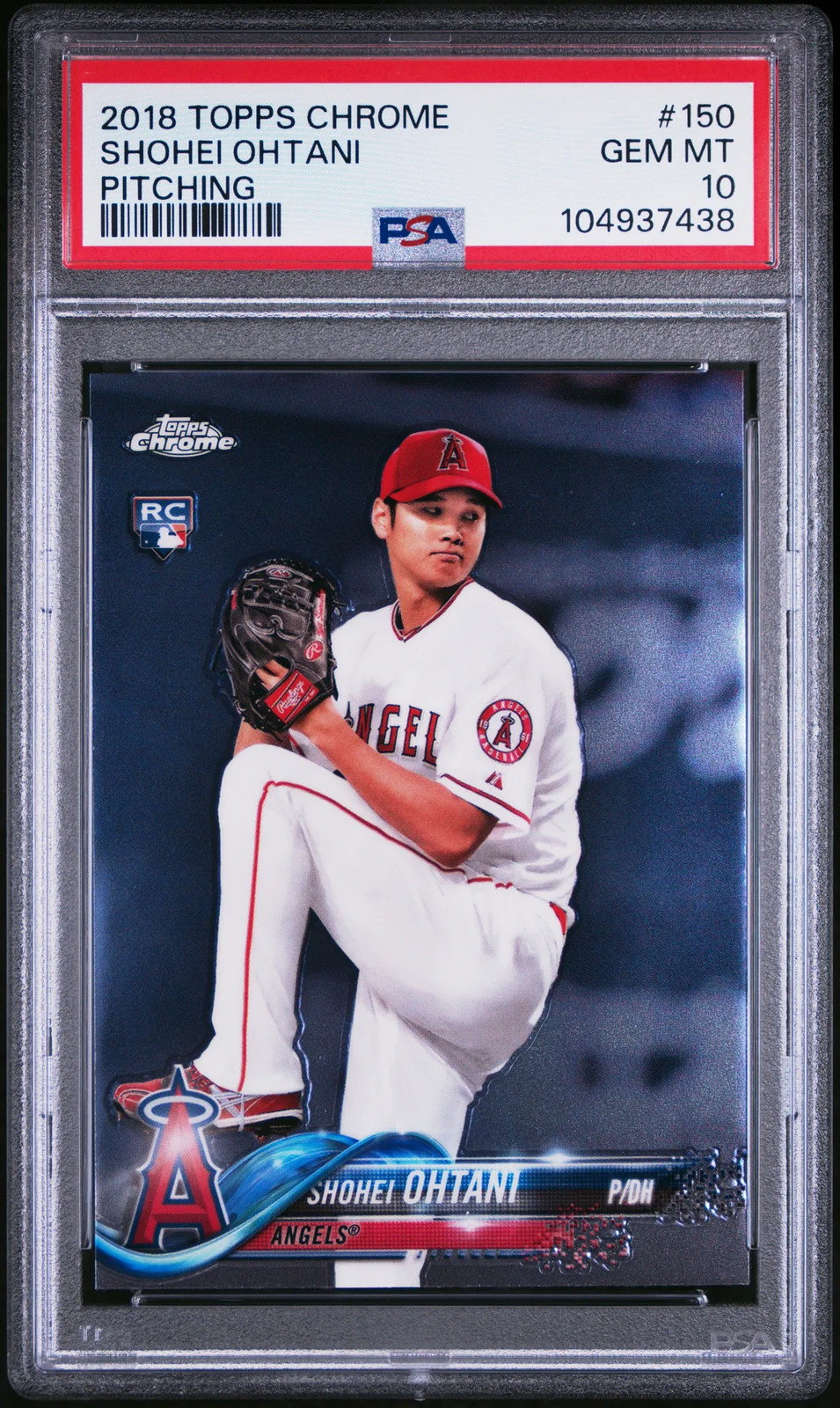 2018 Topps Chrome Shohei Ohtani #150 Pitching Rookie PSA 10
