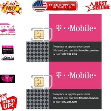 Authentic GSM SIM Card 2 Pack - 3-in-1 Size  Postpaid Ready for Versatile Use