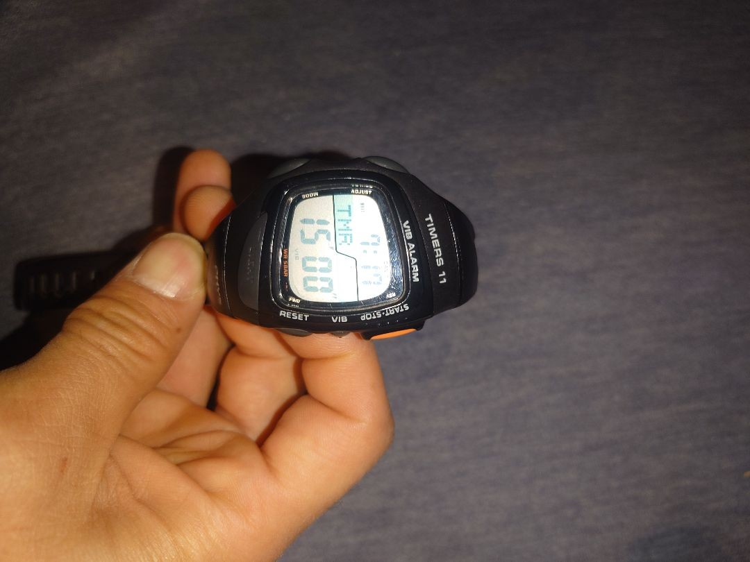 Vintage CASIO SPORT PHYS RFT-100 Referee timer Men's Black Digital