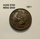1871 Indian Head Cent AU / MS *Better Grade * Full Cheeks