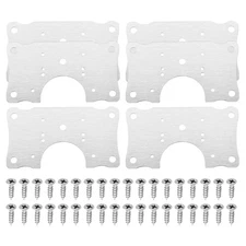 6pcs Cabinet Hinge Repair Plate Kit Kitchen Cupboard Door Hinge Plate 