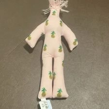 Dammit Doll 13" Navy Pineapple Pattern Toy Stress Relief