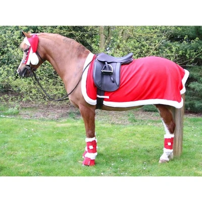 Hy Equestrian Weihnachten Santa Übungsblatt - rot/weiß