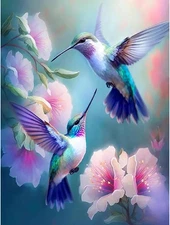 Hummingbirds Paint by Numbers for Adults, Birds Easy Acrylic Adult Paint by Numb