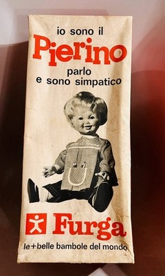 Furga Puppe Ich bin der Pierino Ich spreche und bin nett mit Box. 60er Jahre
