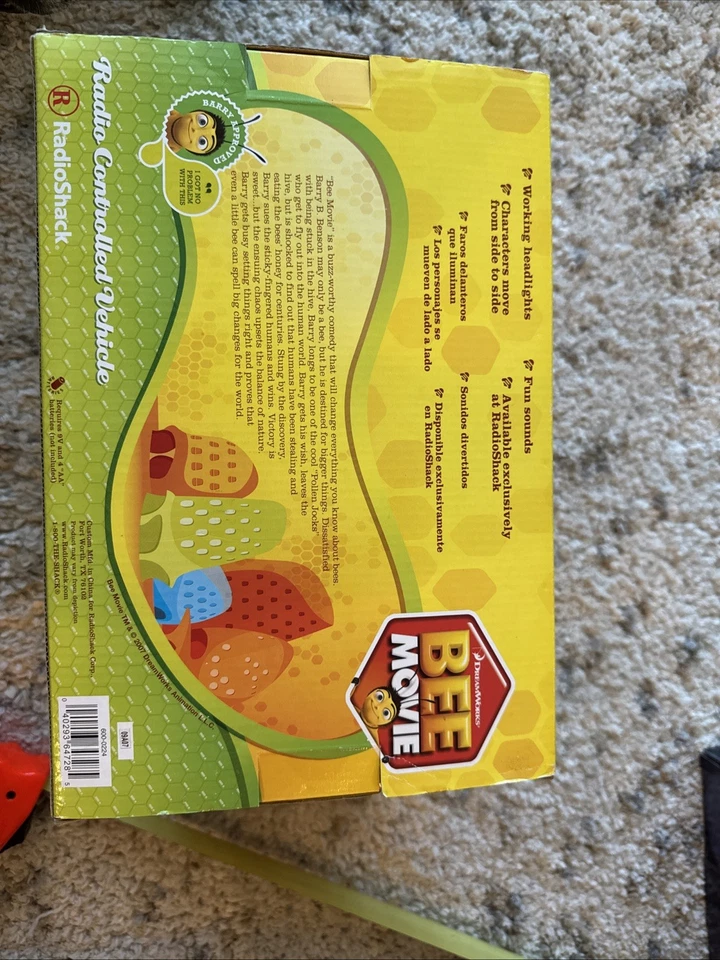 BEE MOVIE R/C Control Remoto Coche NUEVO Sellado Control Remoto Y Folleto RadioShack Foto 4 de 4