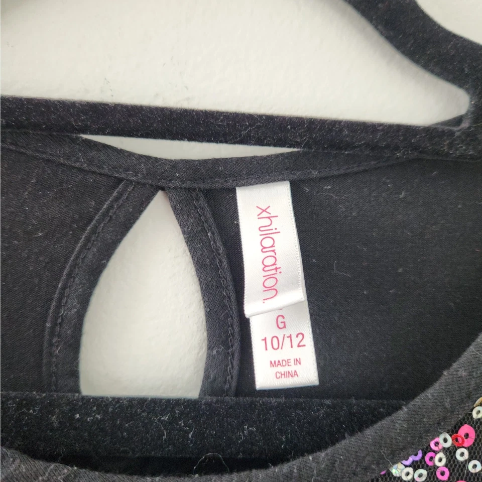 Xhilaration Niñas Vestido Elegante Negro Lentejuelas 10/12 Niños Vacaciones Navidad Foto 4 de 4