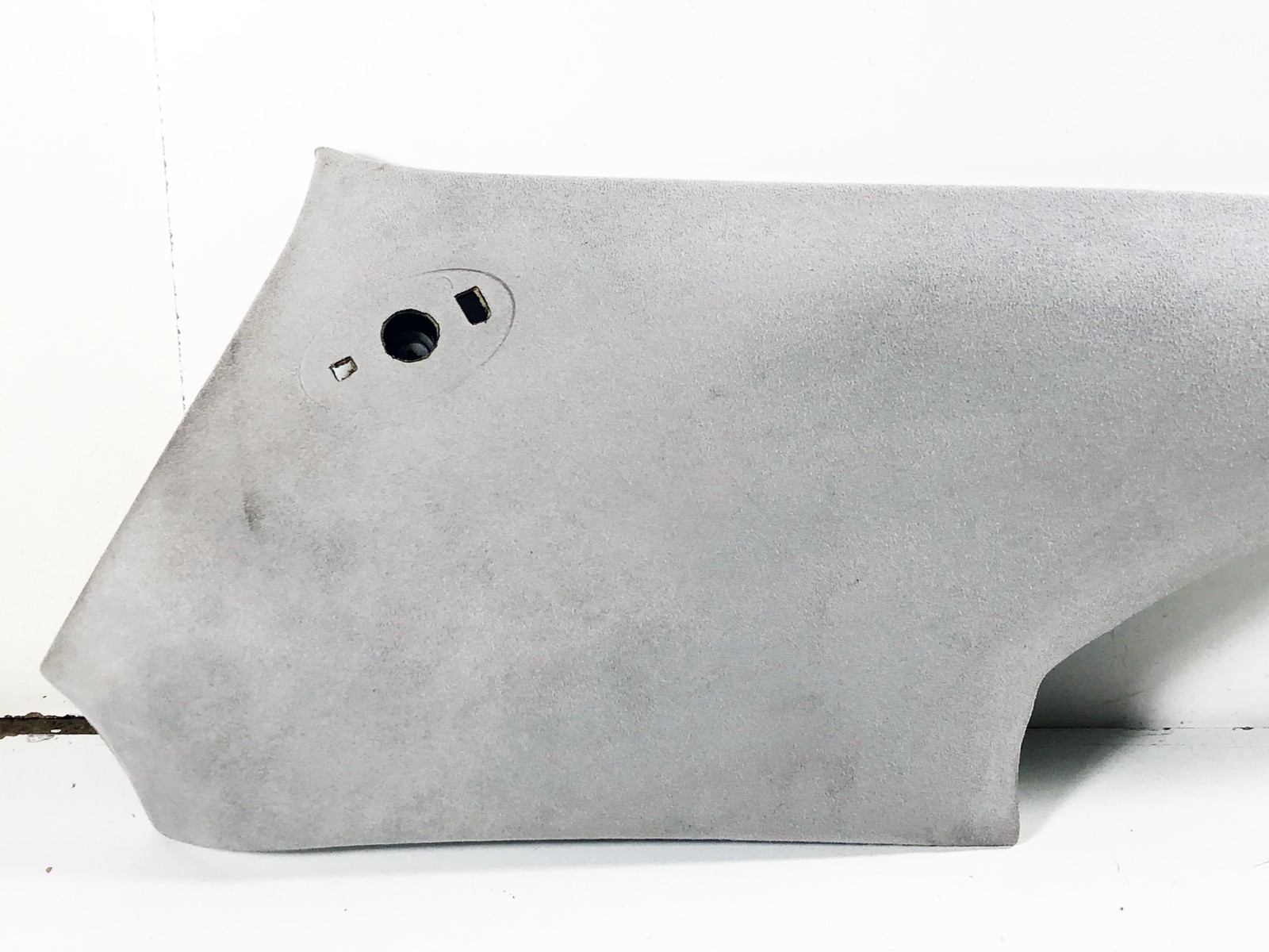 03-13 Maserati Quattroporte M139 Right C Pillar Trim Panel Grey Alcantara OEM 09