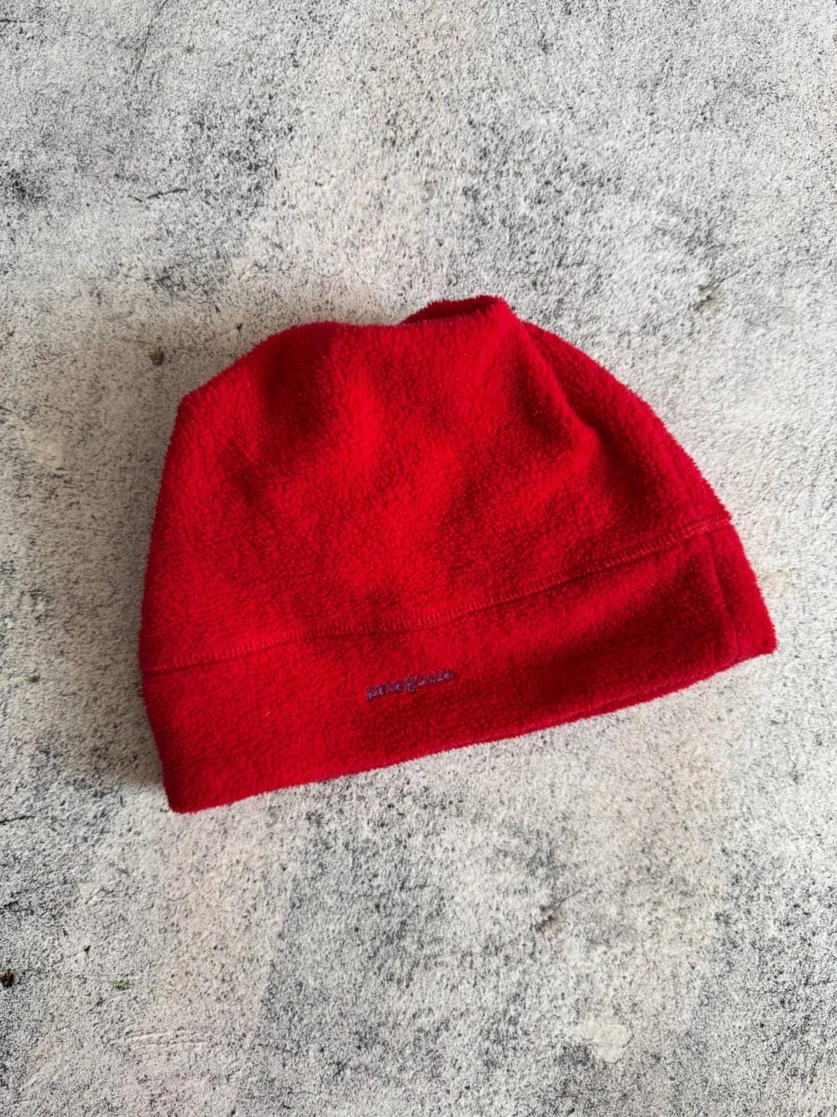 Vintage 1998Patagonia Fleece Cap Red Men Hat Accessory ORIGINAL France