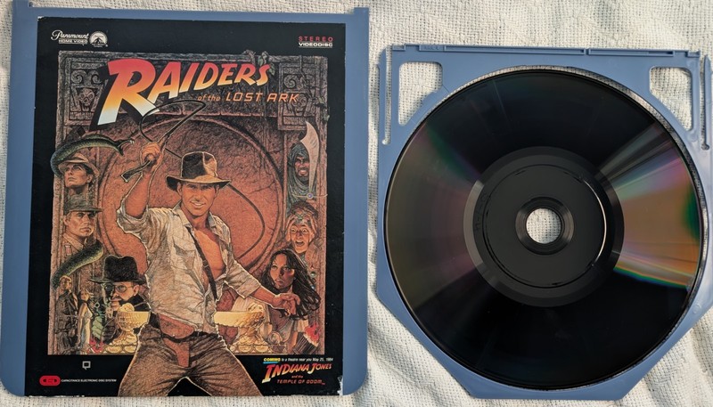 Vintage rare Raiders of the Lost Ark CED Videodisc (1981) Indiana Jones Untested