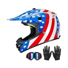 MXJ Gear Kids Dirt Bike Helmet - Youth Full Face Helmet DOT Approved