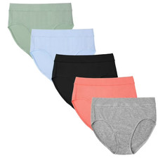 Member's Mark Women's 5-Pack Supersoft Cotton Brief Size XL Brights