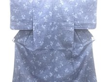 7892631: JAPANESE KIMONO / ANTIQUE HITOE KIMONO / SILK / MAWATA OJIYA TSUMUGI /