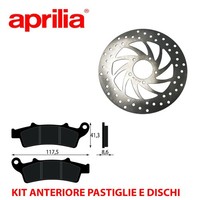 Satz Bremsscheiben UND BelÄGe Vorne Aprilia Scarabeo 200 I.E. 2009