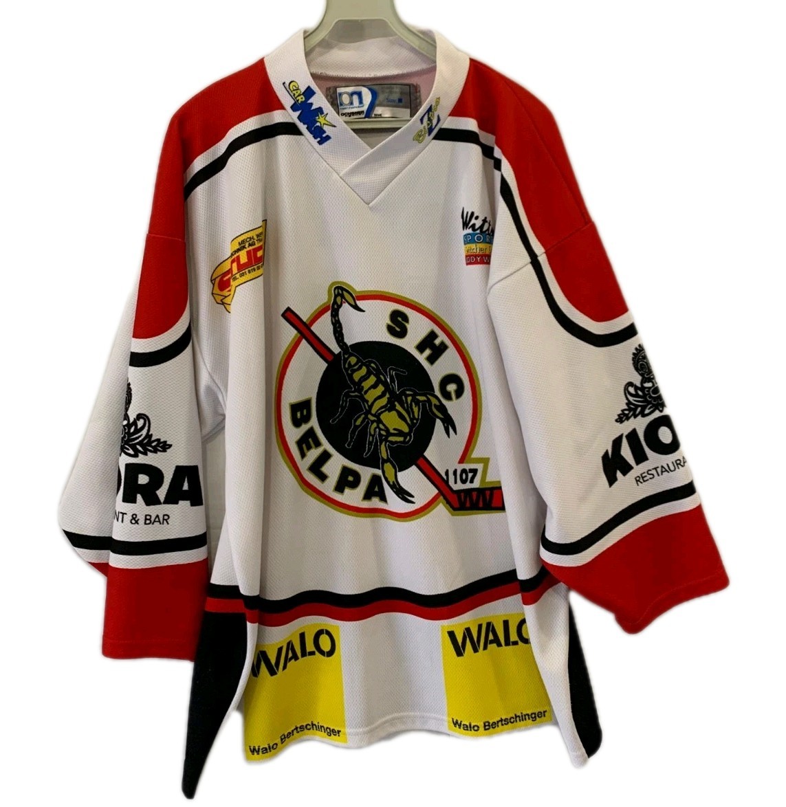 SC Belp Hockey Jersey #44 Zurcher Switzerland Ochsner Hockey White