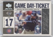 2007 Upper Deck Black Game-Day Ticket 11/50 Adrian Gonzalez #GD-AG Auto 0j4n