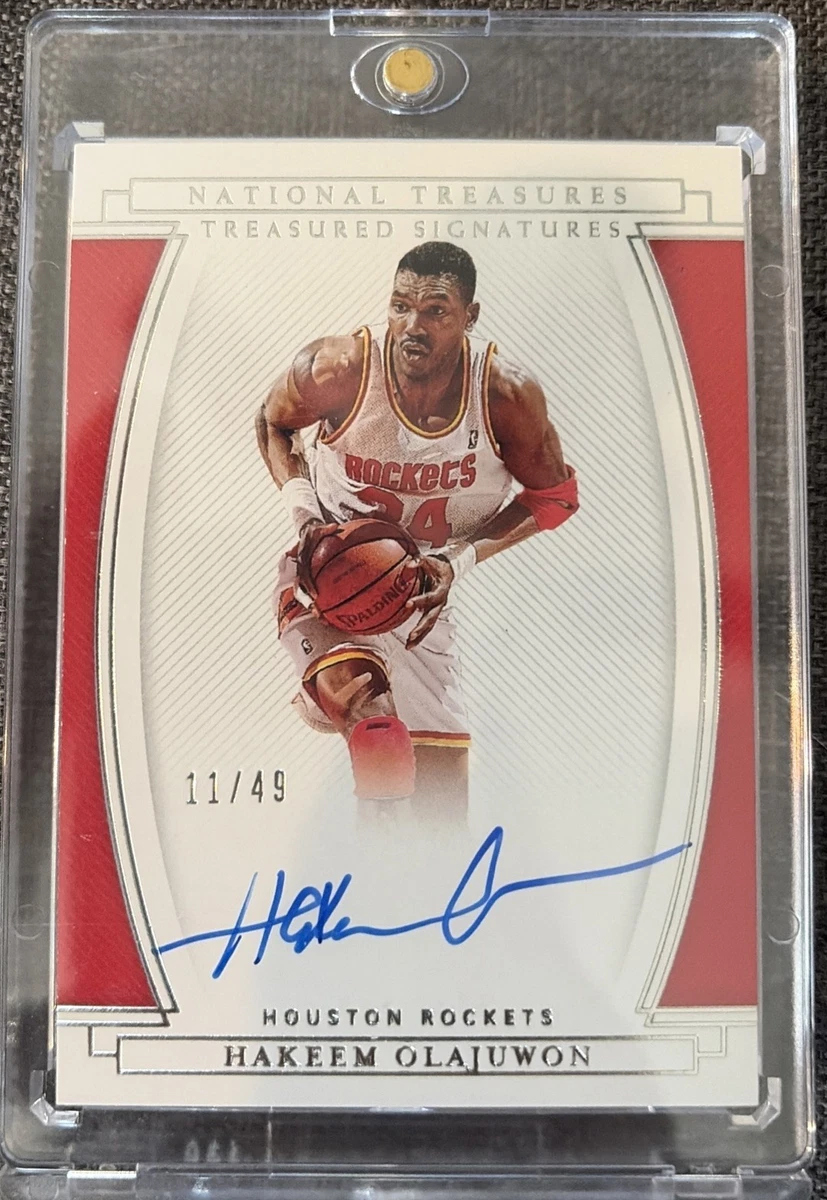 Panini Hakeem Olajuwon Basketball Autographed Sports Trading Cards