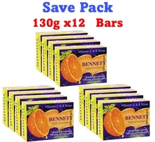 12x BENNETT Soap Vitamin C&E Soap Natural Extracts Skin Glow Deodorize Body 130g