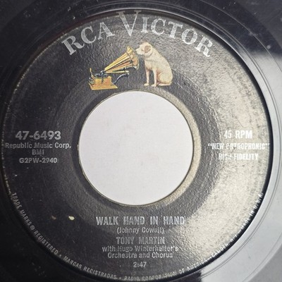 Tony Martin  Walk Hand In Hand / Flamenco Love 7'' 45RPM RCA Victor 47-6493