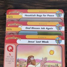 The Beginners Bible Event Flash Card Grolier Books Set Educational 47,48,51