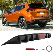 Rear Bumper Diffuser Shark Fins Lip Splitter Spoiler Body Kit For Nissan Rogue